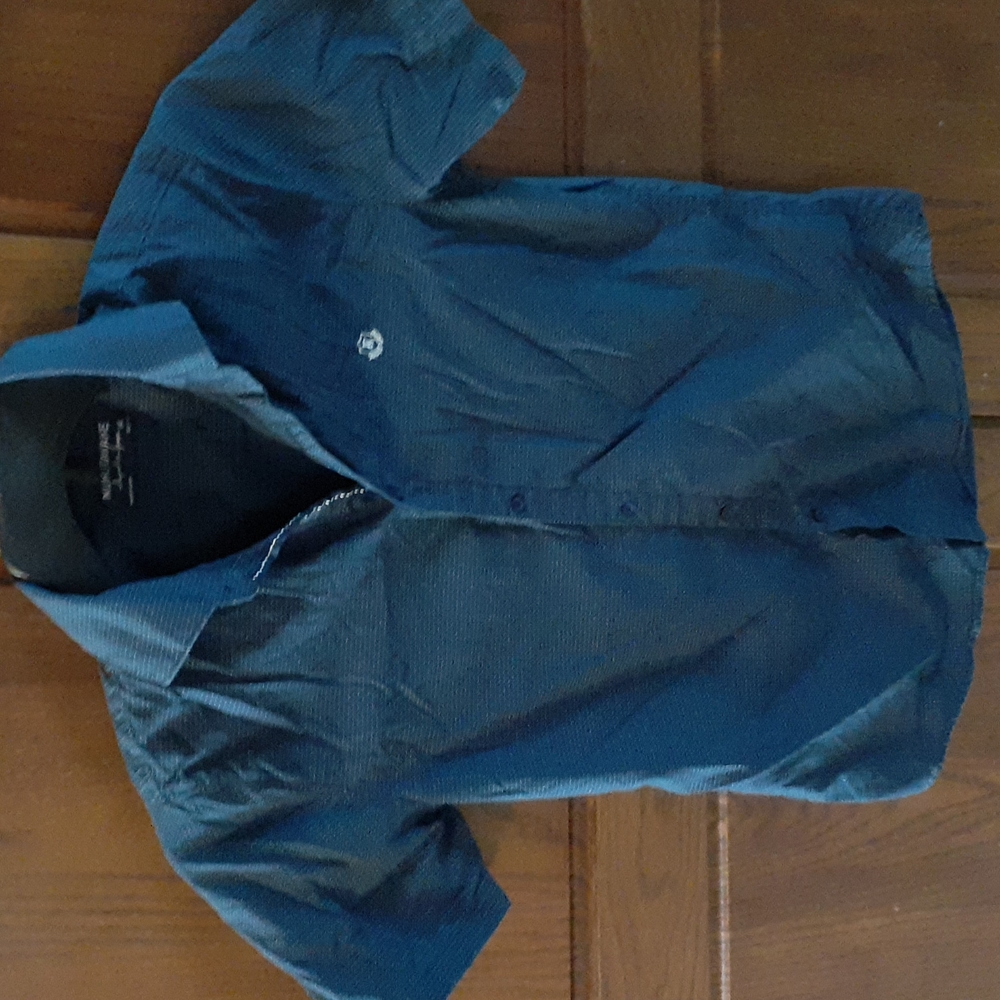 Nukutavake Signature Boy's Navy Slim Fit Button Down